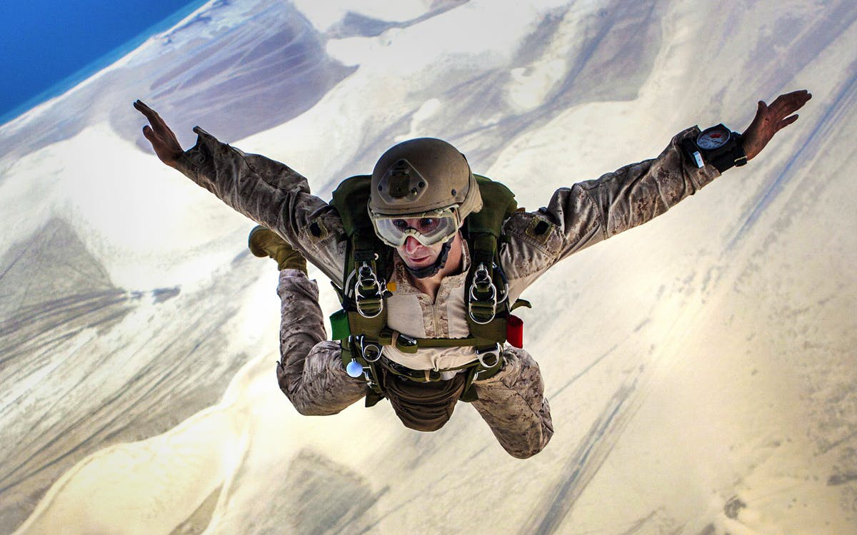 Soldier Skydiving